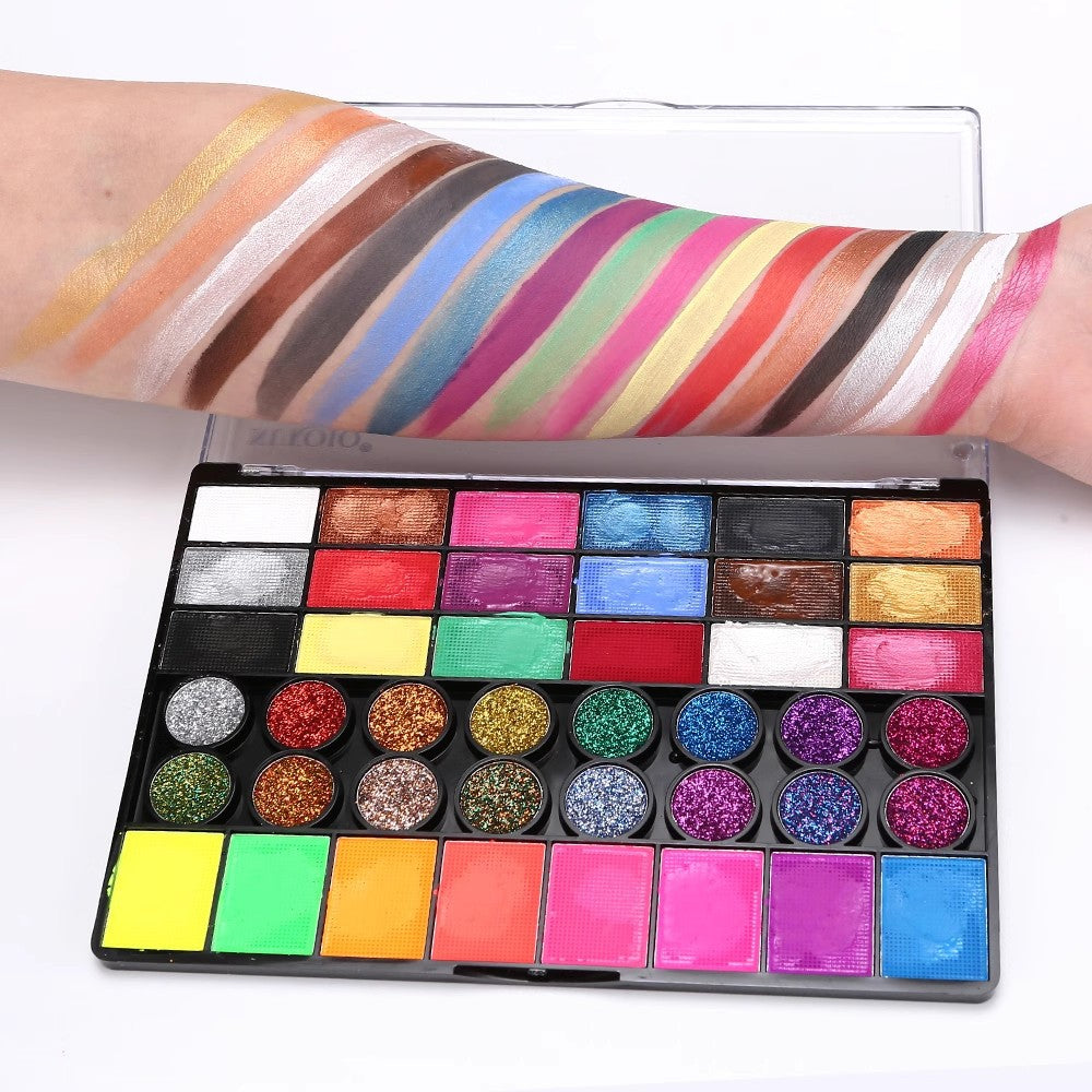 Cosplay Accessoire Peinture Corporelle Hydrosoluble pour Maquillage Scénique Halloween 15/42 Couleurs