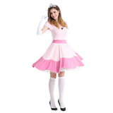 Femme Super Mario Bros Peach Robe de Princesse Costume Ver.2