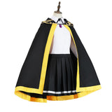 Cosplay Costume Colette Loire Wistoria: Wand and Sword Anime Cosplay Tenue Noire et Jaune Femme