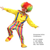Déguisement Enfant Clown de Cirque Amusant Costume Pour Carnaval Halloween
