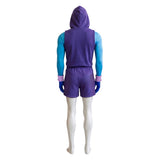 Cosplay Costume Skeleton King Les Maîtres de l'Univers(2026) Film Cosplay Tenue de Sport Violette Homme