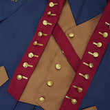 Cosplay Costume George Washington Tenue Président Bleue avec Chapeau