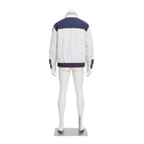 Cosplay Costume Roman Carax Cyberpunk: Edgerunners 2(2026) Anime Cosplay Manteau Bleu et Blanc Homme