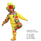 Déguisement Enfant Clown de Cirque Amusant Costume Pour Carnaval Halloween