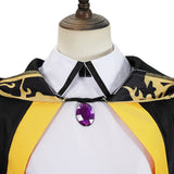 Cosplay Costume Colette Loire Wistoria: Wand and Sword Anime Cosplay Tenue Noire et Jaune Femme