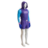 Cosplay Costume Skeleton King Les Maîtres de l'Univers(2026) Film Cosplay Tenue de Sport Violette Homme