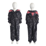 Adulte &amp; Enfant Stranger Things S5(2025) Demogorgon Pyjama Combinaison Grise Cosplay Costume