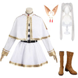 Frieren: Beyond Journey's End Frieren Femme Blanc Robe Cosplay Costume