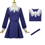 Cosplay Costume Kagari Mimi/Lizzy Seiran/Totsuki Sheena Je Veux T'Aimer Jusqu'à Ta Mort(2026) Anime Cosplay JK Robe Uniforme Bleu Femme