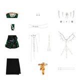 Where Winds Meet(2025) Zui Hua Yin Uniforme Vert Wuxia Hanfu Cosplay Costume