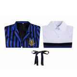 La Famille Addams 2(2025) Mercredi Uniforme Bleue Cosplay Costume