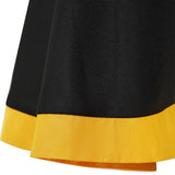 Cosplay Costume Colette Loire Wistoria: Wand and Sword Anime Cosplay Tenue Noire et Jaune Femme