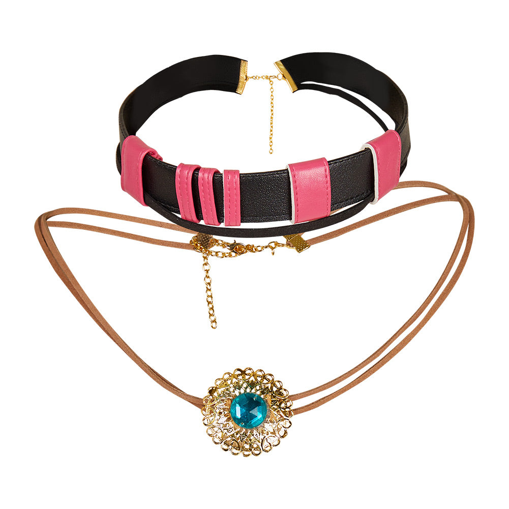 Adulte Arcane: League of Legends Saison 2(2024) Powder/Jinx Robe Blanche Cosplay Collier