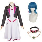 Adulte Arcane: League of Legends Saison 2(2024) Powder/Jinx Robe Blanche Cosplay Costume Perruque Collier