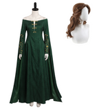 Adulte House of the Dragon Jeune Alicent Hightower Robe Vintage Cosplay Costume Médiéval