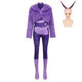 Adulte &amp; Enfant Zootopia 2(2025) Gazelle Tenue Violette Cosplay Costume Serre-tete