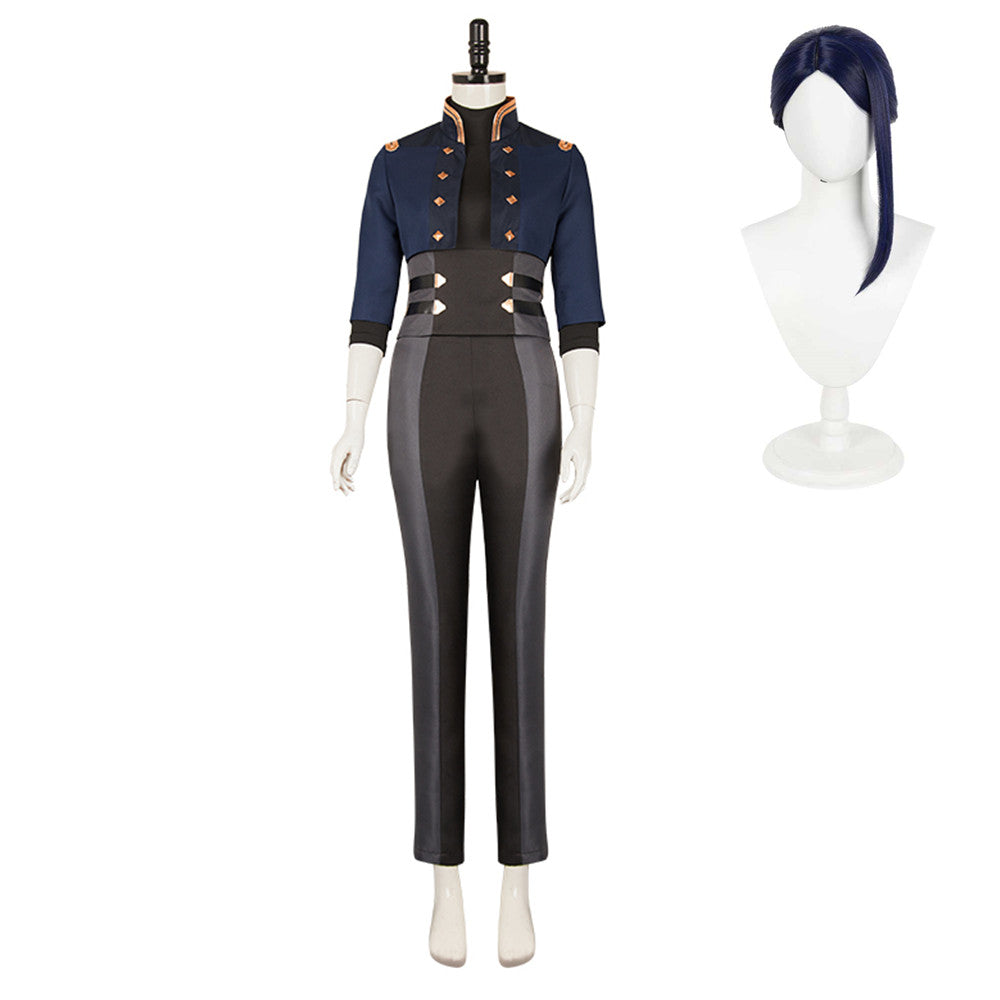 Arcane: League of Legends Saison 2(2024) Caitlyn à Taille Haute Cosplay Costume Perruque