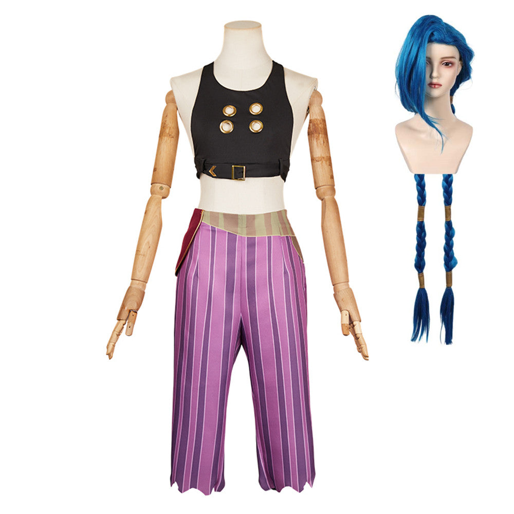 Arcane: League of Legends Saison 2(2024) Jinx Sans Accessoires Cosplay Costume Perruque