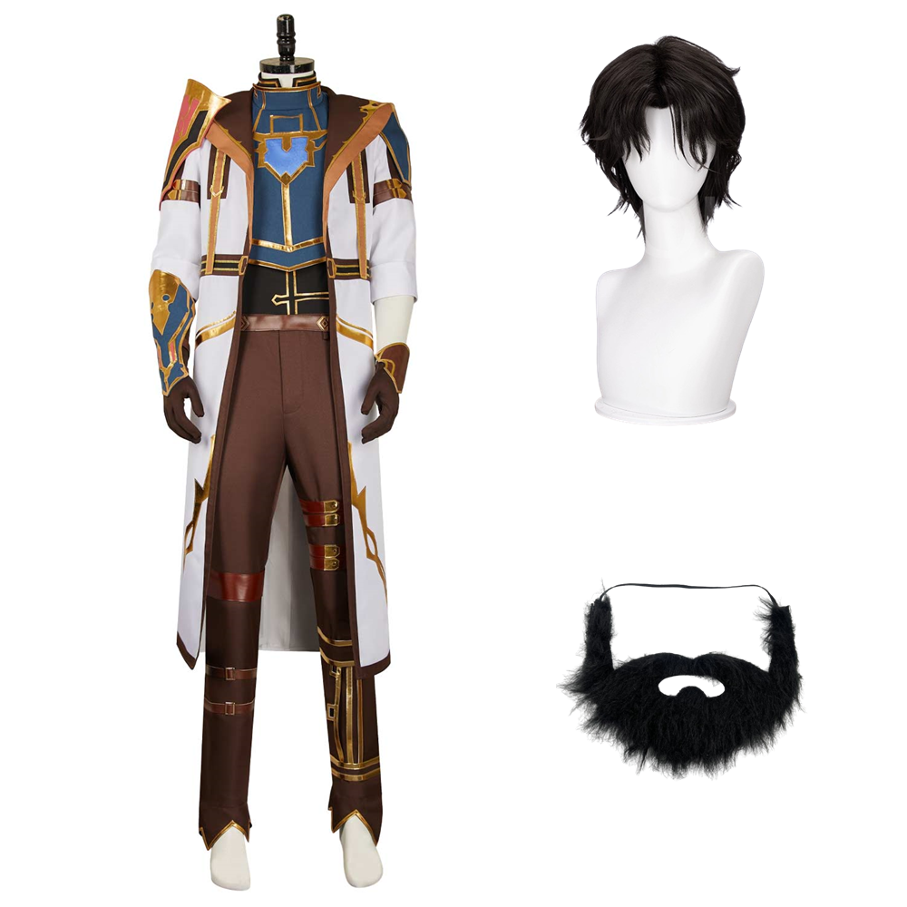 Arcane: League of Legends Saison 2(2024) Survivant Jayce Cosplay Costume Perruque Barbe