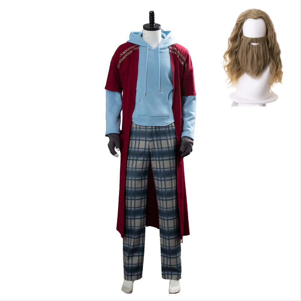 Avengers 4 Endgame Thor Pyjama Fat Thor Costume Cosplay Costume Perruque