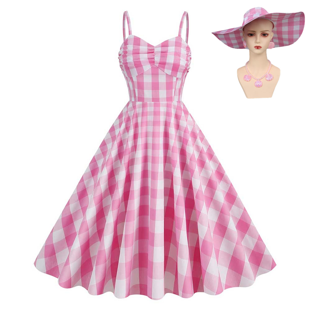 Barbie Margot Robbie Barbie Robe Cosplay Costume Design Original Chapeau