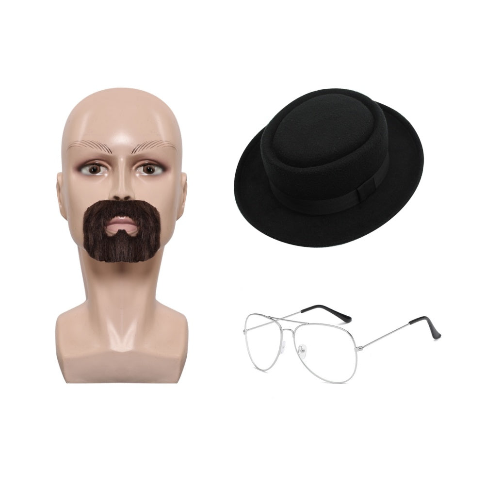 Breaking Bad 2(2025) Walter White Lunettes/Chapeau/Barbe Cosplay Accessoires