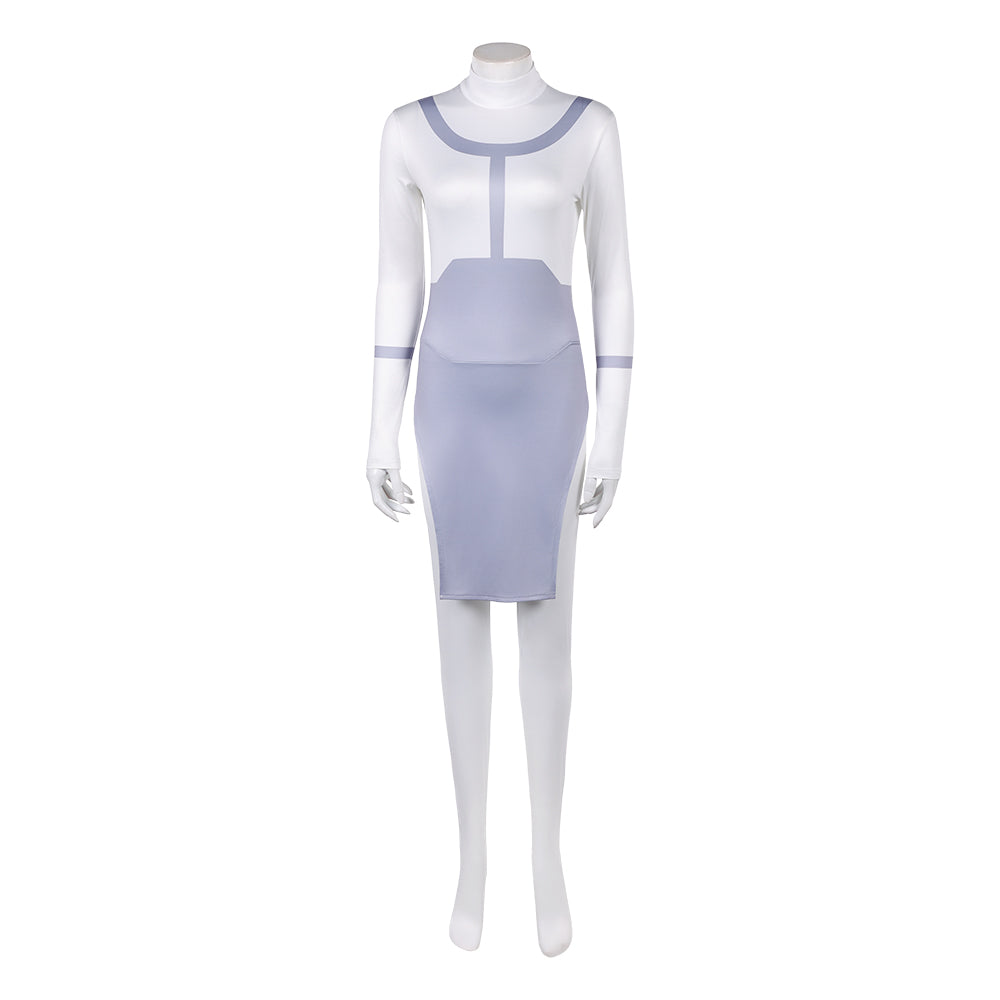 Cosplay Costume Anissa Invincible 4(2026) TV Cosplay Robe Blanche et Violette Femme