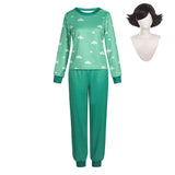 Cosplay Costume Bonnie Film Cosplay Pyjama Vert Femme