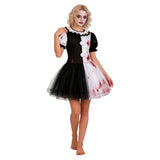 Cosplay Costume Clown Terrifier 4(2026) Film Cosplay Robe Blanche et Noire Femme
