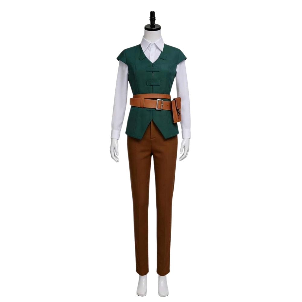 Cosplay Costume Flynn Rider Raiponce Film Cosplay Tenue Bleue et Marron Femme