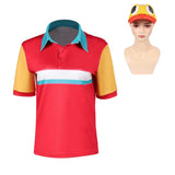 Cosplay Costume Jo Forgotten Island(2026) Film Cosplay Polo Rouge Femme Chapeau