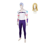 Cosplay Costume Johnny Joestar JoJo‘s Bizarre Adventure 7(2026) Anime Cosplay Tenue Blanche et Violette Homme