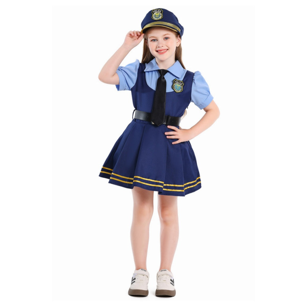 Cosplay Costume Judy Zootopia Film Cosplay Tenue Robe Bleue Enfant