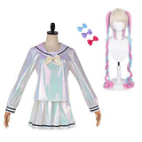 Cosplay Costume KAngel Needy Girl Overdose(2026) Anime Cosplay Tenue Argentée Femme Perruque