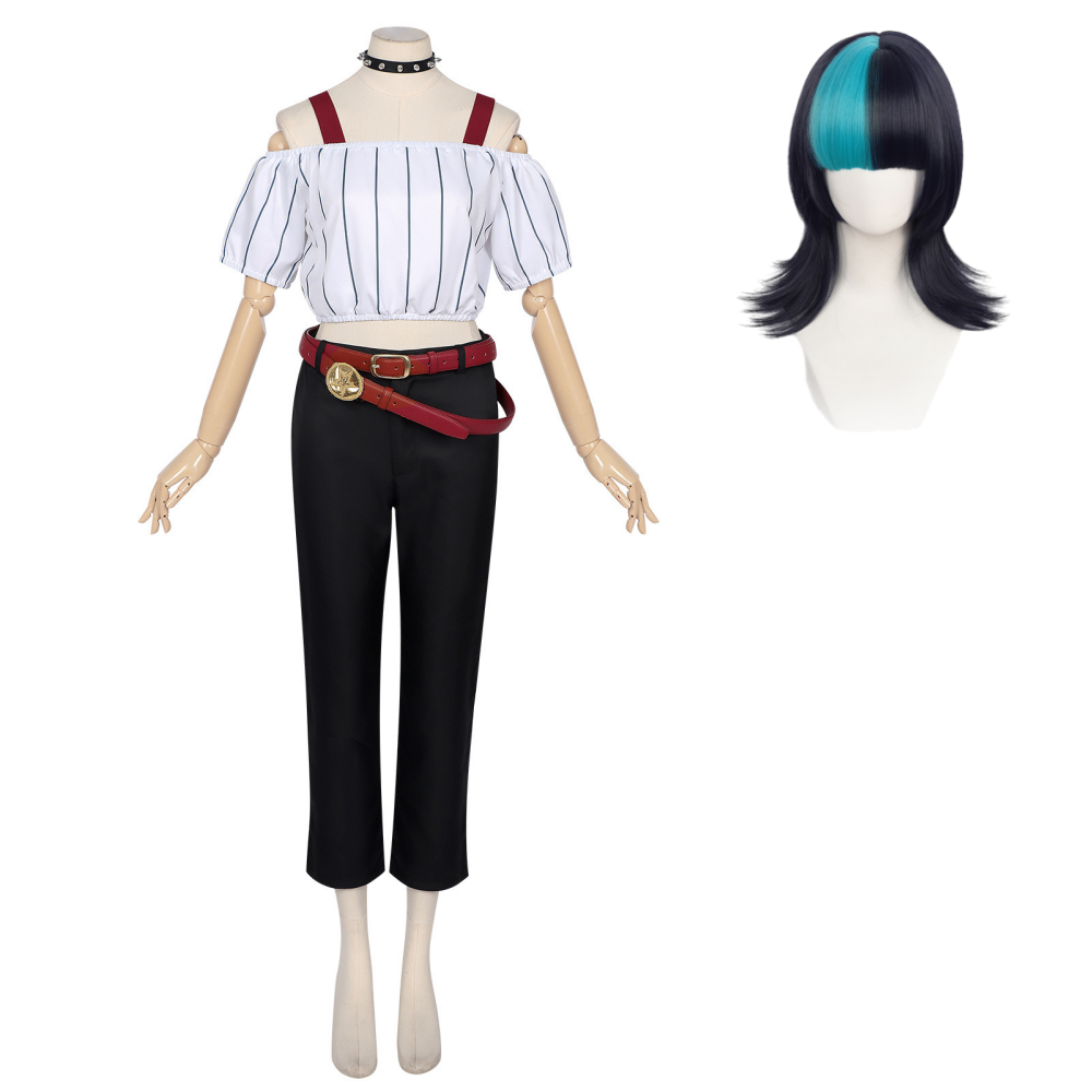 Cosplay Costume Kirara Hoshi Jujutsu Kaisen Saison 3(2026) Anime Cosplay Tenue Noire et Blanche Femme