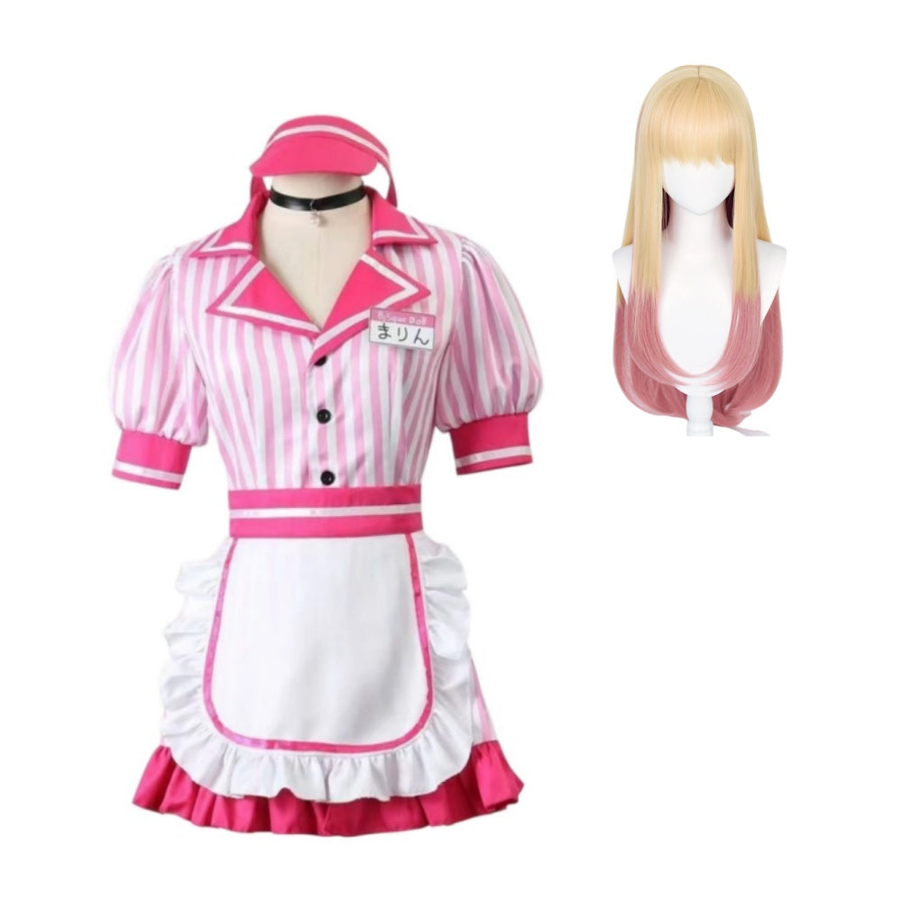 Cosplay Costume Kitagawa Marin Sexy Cosplay Doll Anime Cosplay Maid Robe Rose Femme Perruque