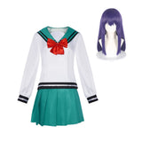 Cosplay Costume Kokomi Teruhashi The Disastrous Life of Saiki K Anime Cosplay Uniforme Blanche et Verte Femme