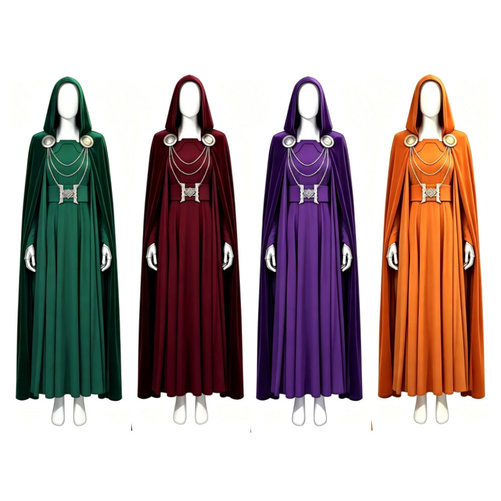 Cosplay Costume Latverian Witch The Avengers Film Cosplay Robe Verte/Rouge/Violette/Orange