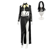 Cosplay Costume Lune Clair Obscur: Expedition 33 Jeu Cosplay Robe Noire Femme Perruque