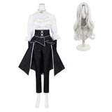 Cosplay Costume Maelle Clair Obscur: Expedition 33 Jeu Cosplay Tenue Noire et Blanche Femme Perruque