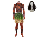 Cosplay Costume Maui Vaiana La Légende du Bout du Monde(2026) Film Cosplay Combinaison Imprimée Tatouage+Tablier Homme