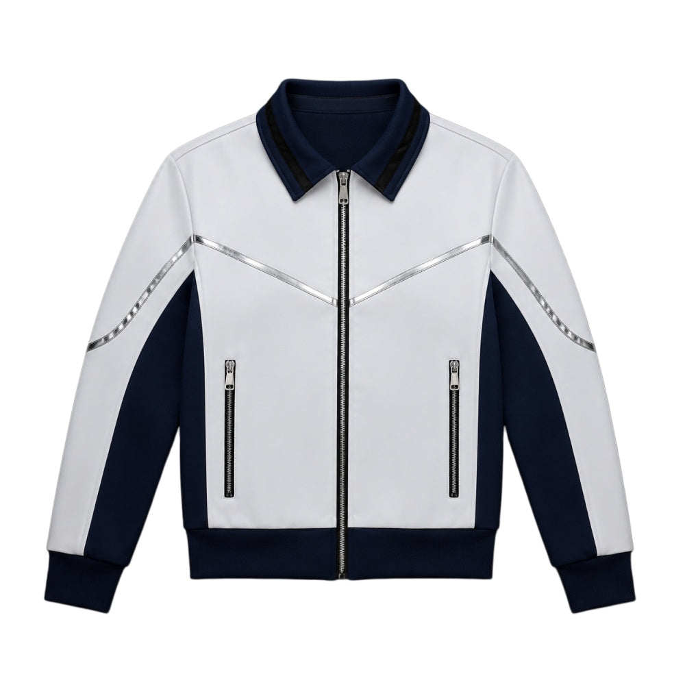 Cosplay Costume Mister Fantastic Avengers: Doomsday(2026) Film Cosplay Veste Blanche et Bleue Homme