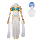 Cosplay Costume Rem RE0(2026) Anime Cosplay Tenue Bleue et Blanche Femme Perruque