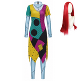Cosplay Costume Sally L'Étrange Noël de Monsieur Jack Robe+Combinaison Femme Perruque