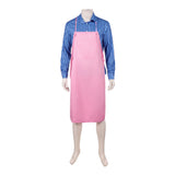 Cosplay Costume Sanji One Piece Live Action 2(2026) TV Cosplay Chemise Bleu+Tablier Rose Tenue Homme