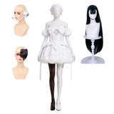 Cosplay Costume Sua Alien Stage(2026) TV Cosplay Robe Blanche et Noire Femme Perruque Masque Accessoire