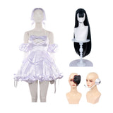 Cosplay Costume Sua Zombie Stage Alien Stage(2026) TV Cosplay Robe Blanche Femme Ver.2 Perruque Mic Masque