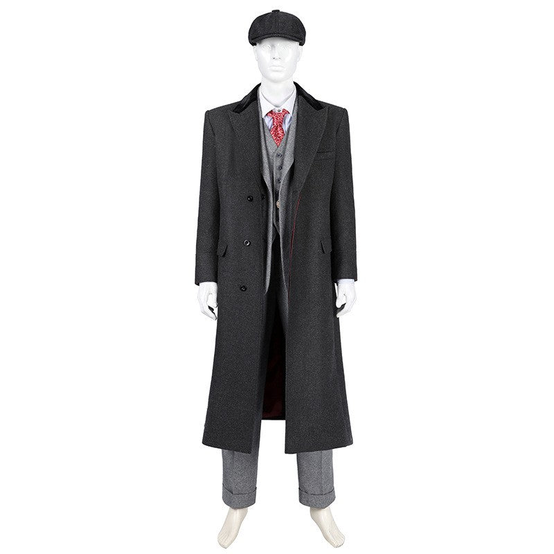 Cosplay Costume Tommy Shelby Peaky Blinders TV Cosplay Tenue Noire Homme