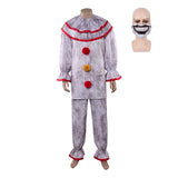 Cosplay Costume Twisty The Clown American Horror Story 13(2026) TV Cosplay Tenue Blanche Homme