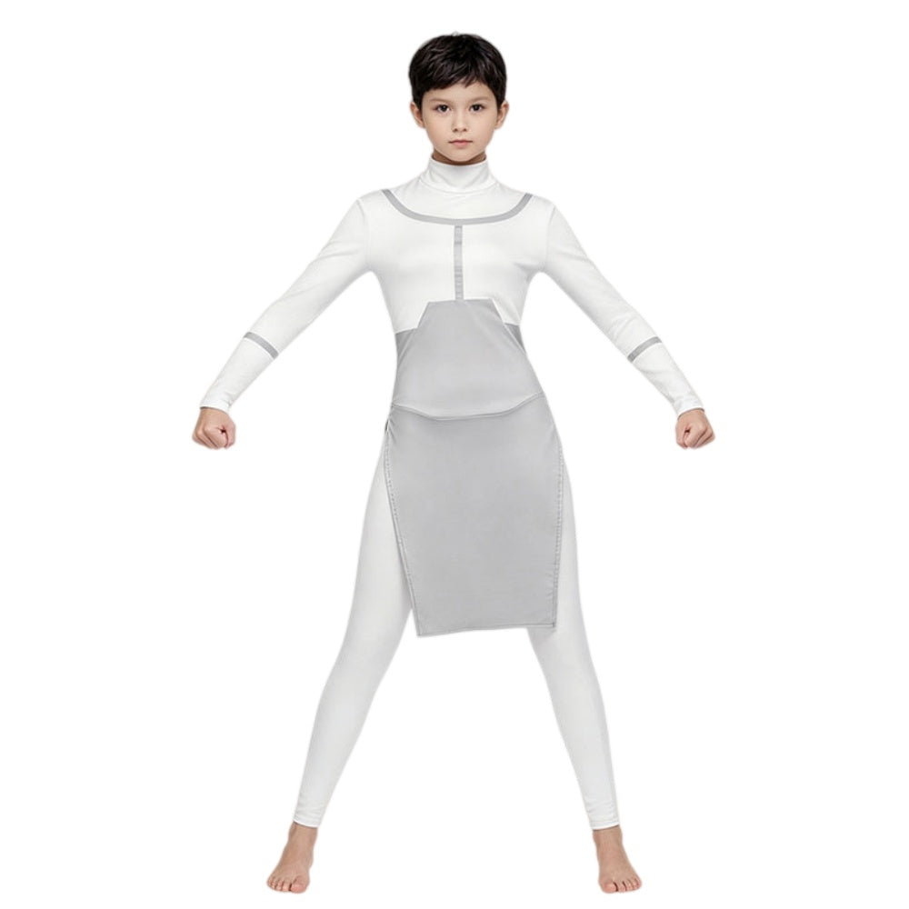 Cosplay Costume Viltrumite Thula Invincible 4(2026) TV Cosplay Robe Blanche et Violette Enfant